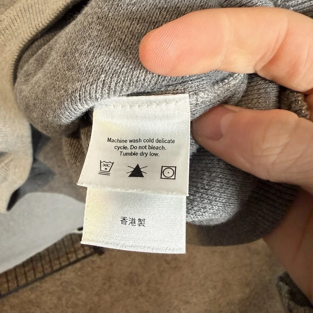 Eddie Bauer Sweatshirt Men's XL Tall Vintage Collared Gray Cotton Pullover - Picture 9 of 9